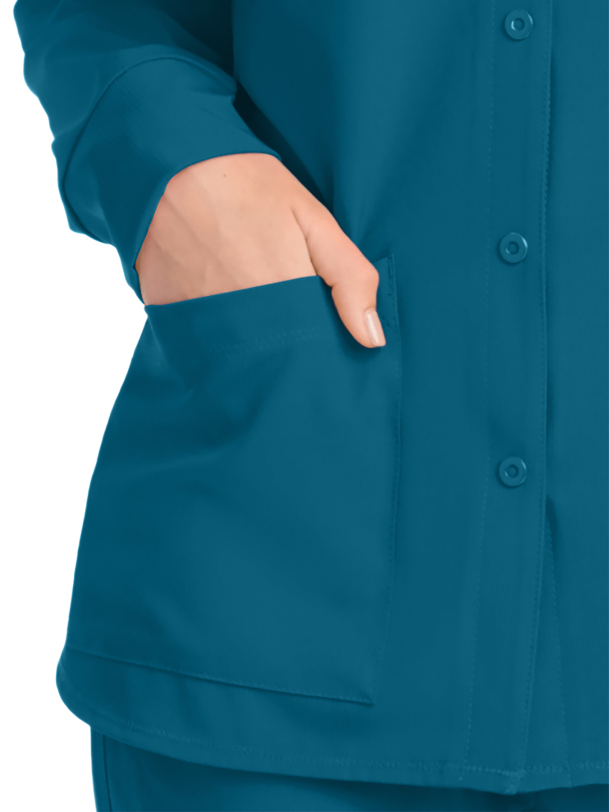 Skechers - Women's Two-Pocket Snap-Front Stability Warm-Up Scrub Jacket 37