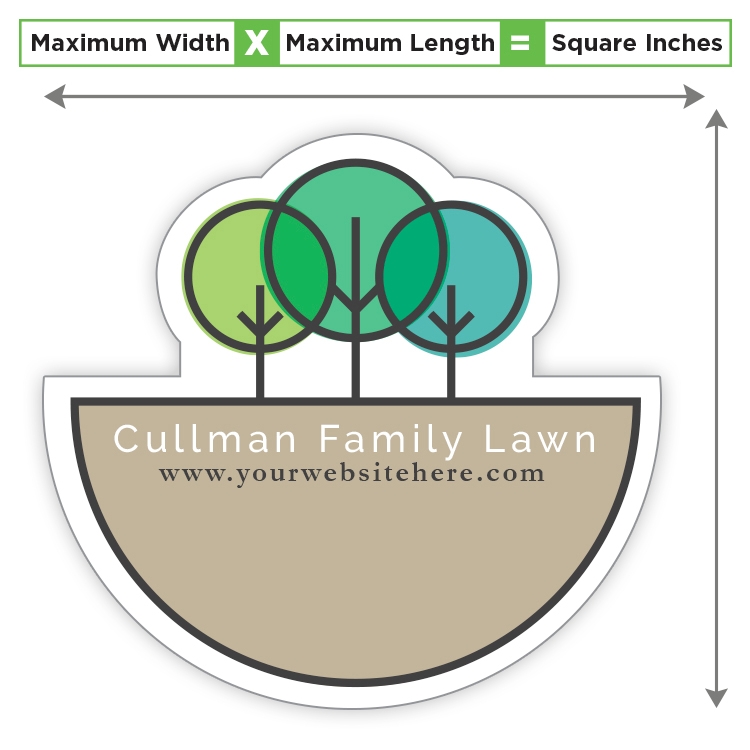 Custom Shape Magnet<7.99 Square Inches - 20 Mil. 2