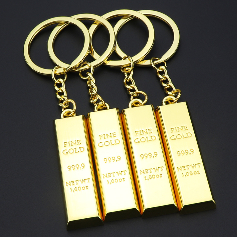Creative Gold Bar Metal Keychain 5