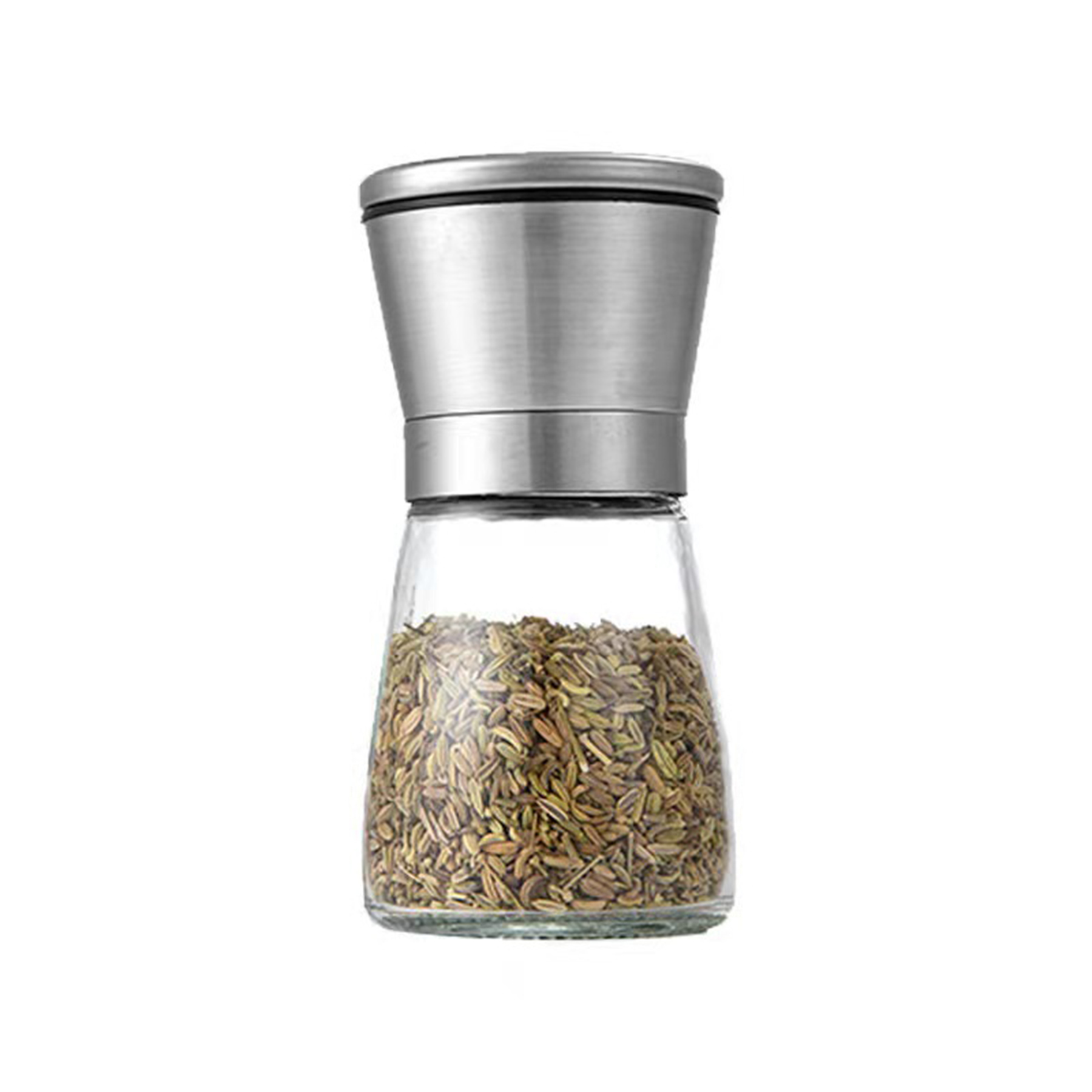 Clear Stainless Steel Pepper Grinder 3