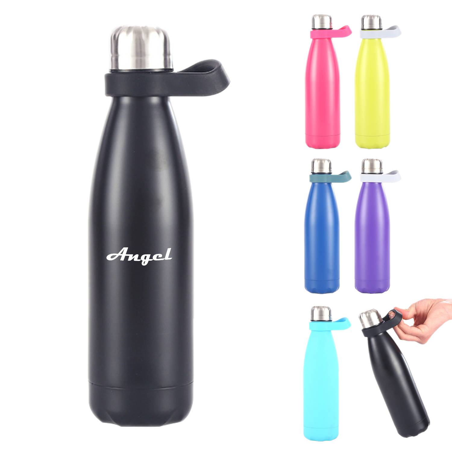 16.9Oz Double Wall Stainless Steel Vacuum Sport Bottle