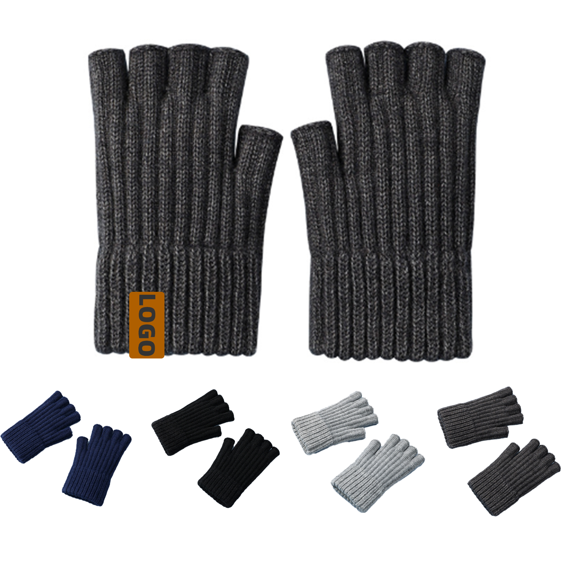 Winter Fingerless Knit Glove  2