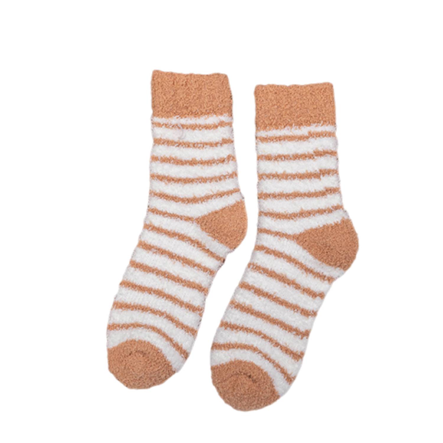 Polyester Winter Thick Coral Fleece Crew Sock 11