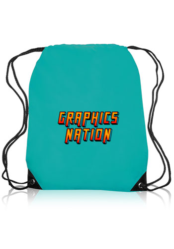 Black Trim Drawstring Bags 1