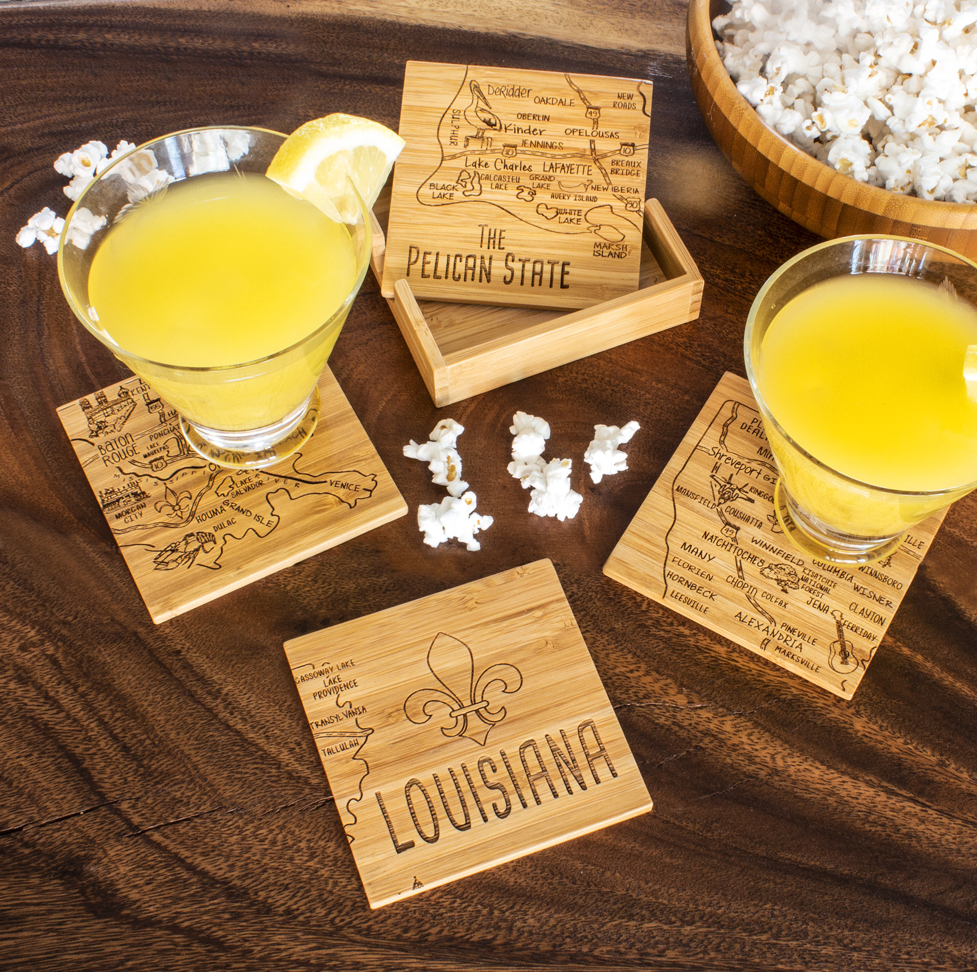 Louisiana Puzzle Coaster Set 3