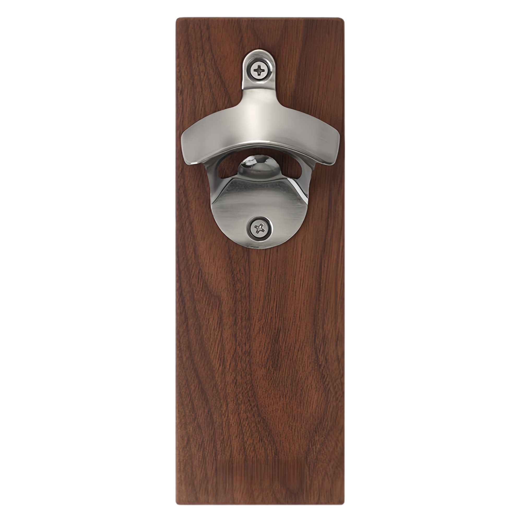 Walnut Wood Beer Bottle Opener with Magnetic Fridge Mount 4