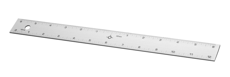 15" Straight Edge Aluminum Ruler with Center-Finding Back 8