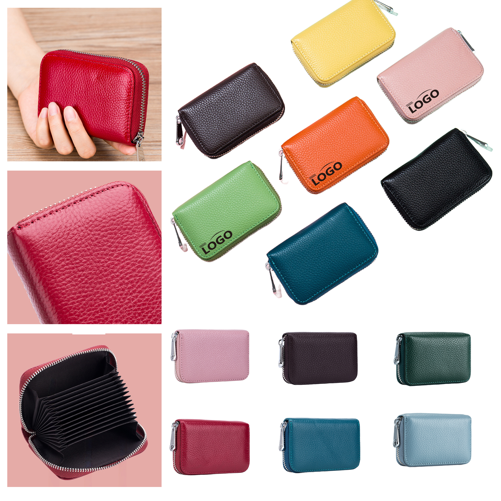 Compact Accordion-Style Wallet with Zipper Closure 6