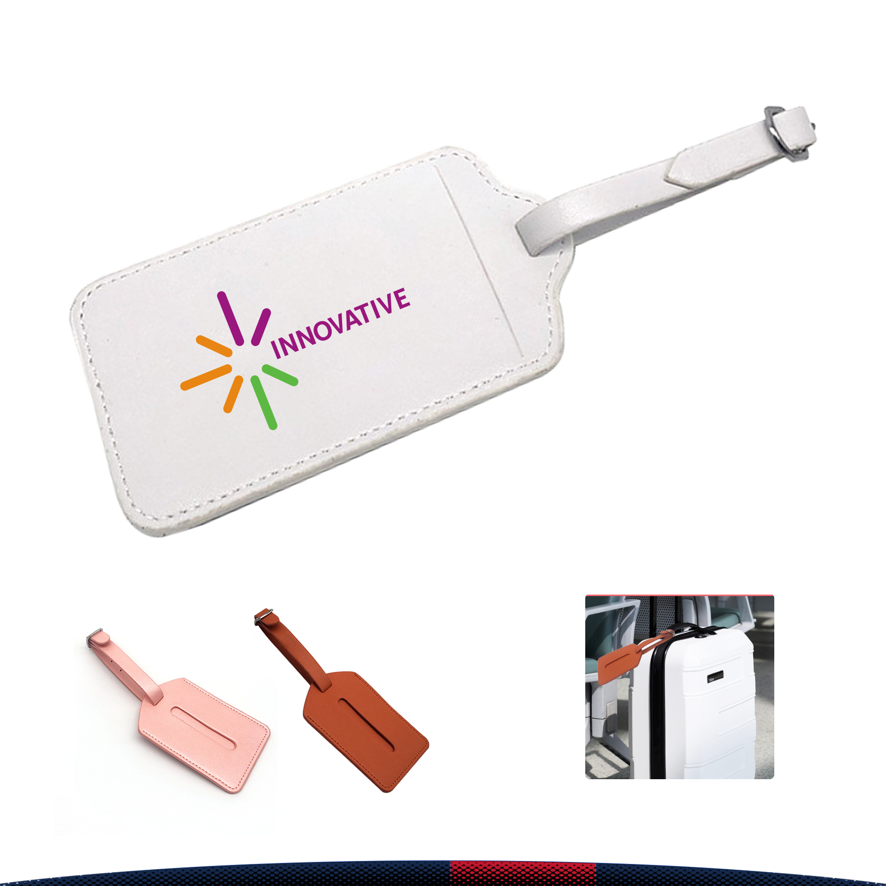 Hollowed PU Luggage Tag 2
