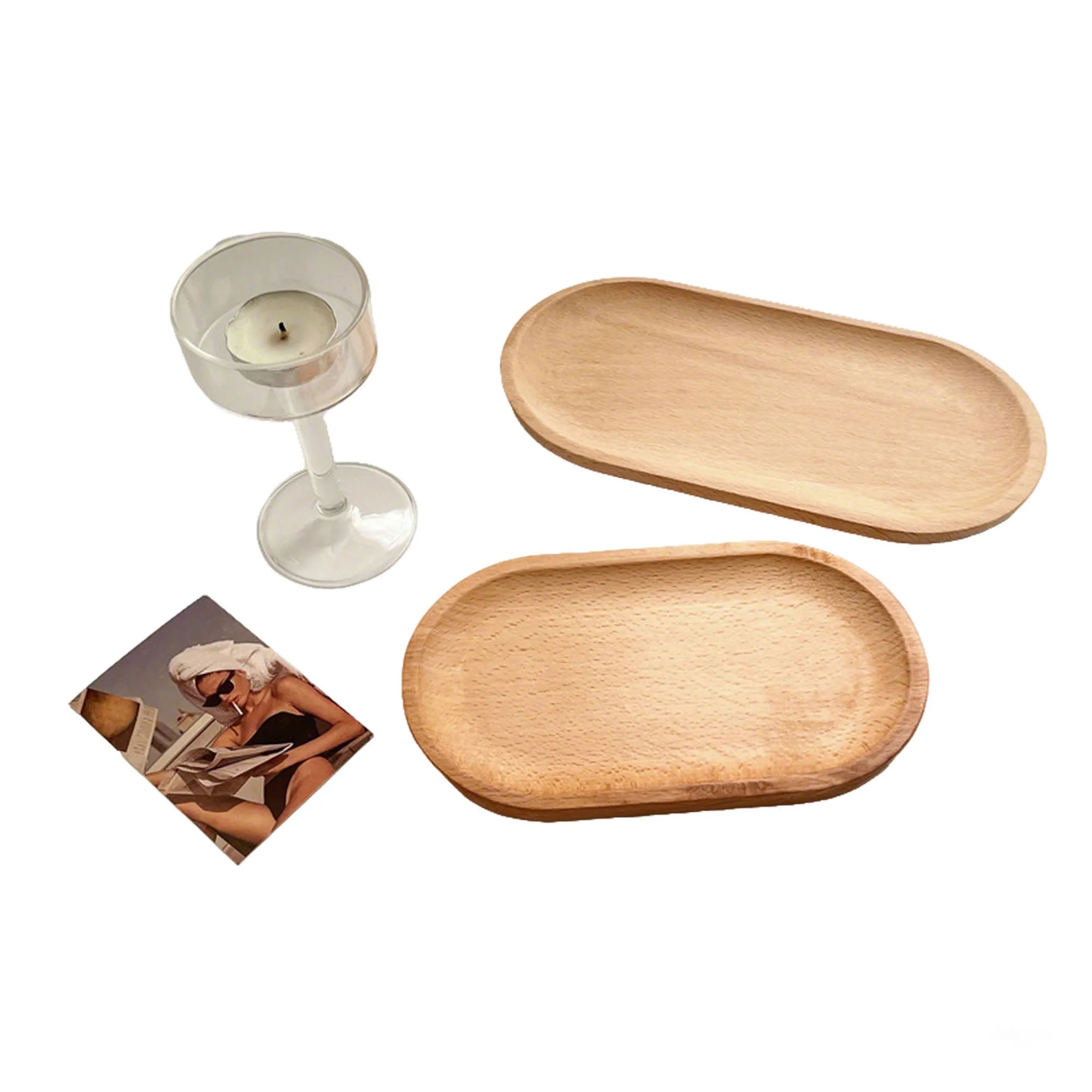 7.87" Wooden Dim Sum Tray 2