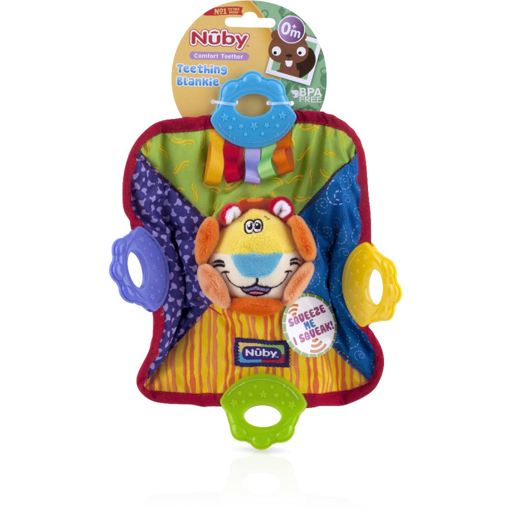 Nuby Plush Teething Blankie - 0+ Months BPA Free 1