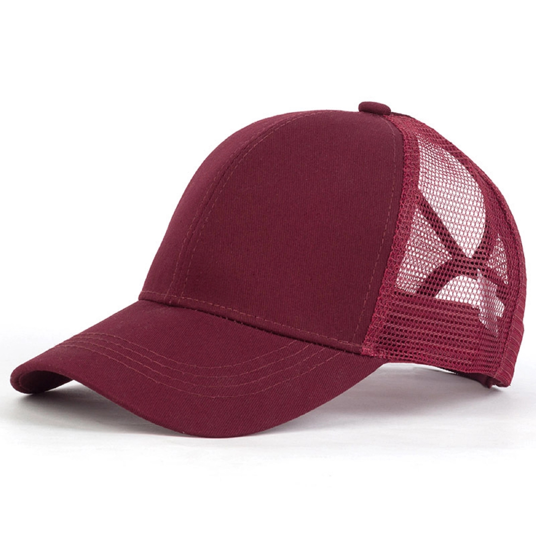 Cotton Horsetail Baseball Cap with Mesh 3