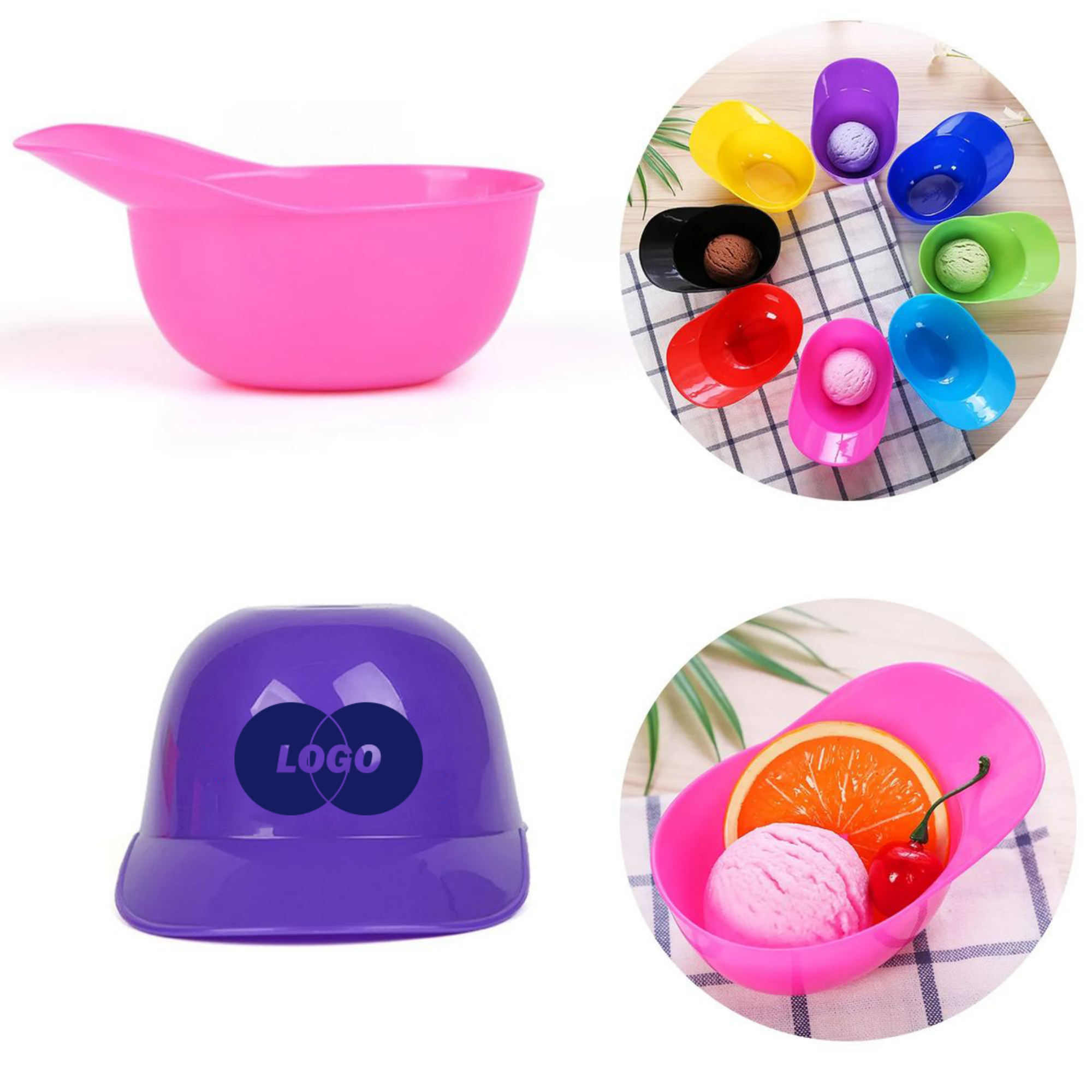 8oz Baseball Helmet Ice Cream Bowl 2