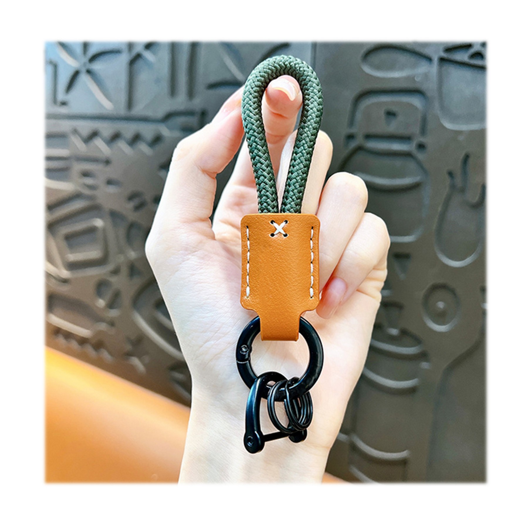 Car Keychain Braided Key Chain With D-ring 4
