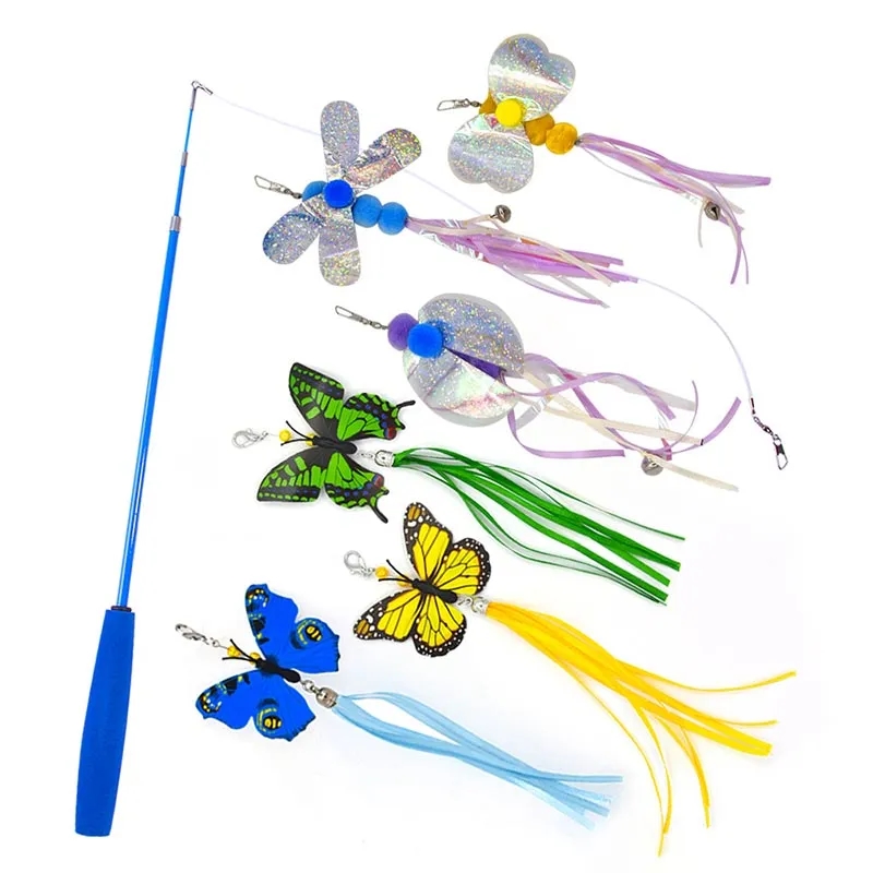 Cat Catch Wand Teaser Feather Toy 4