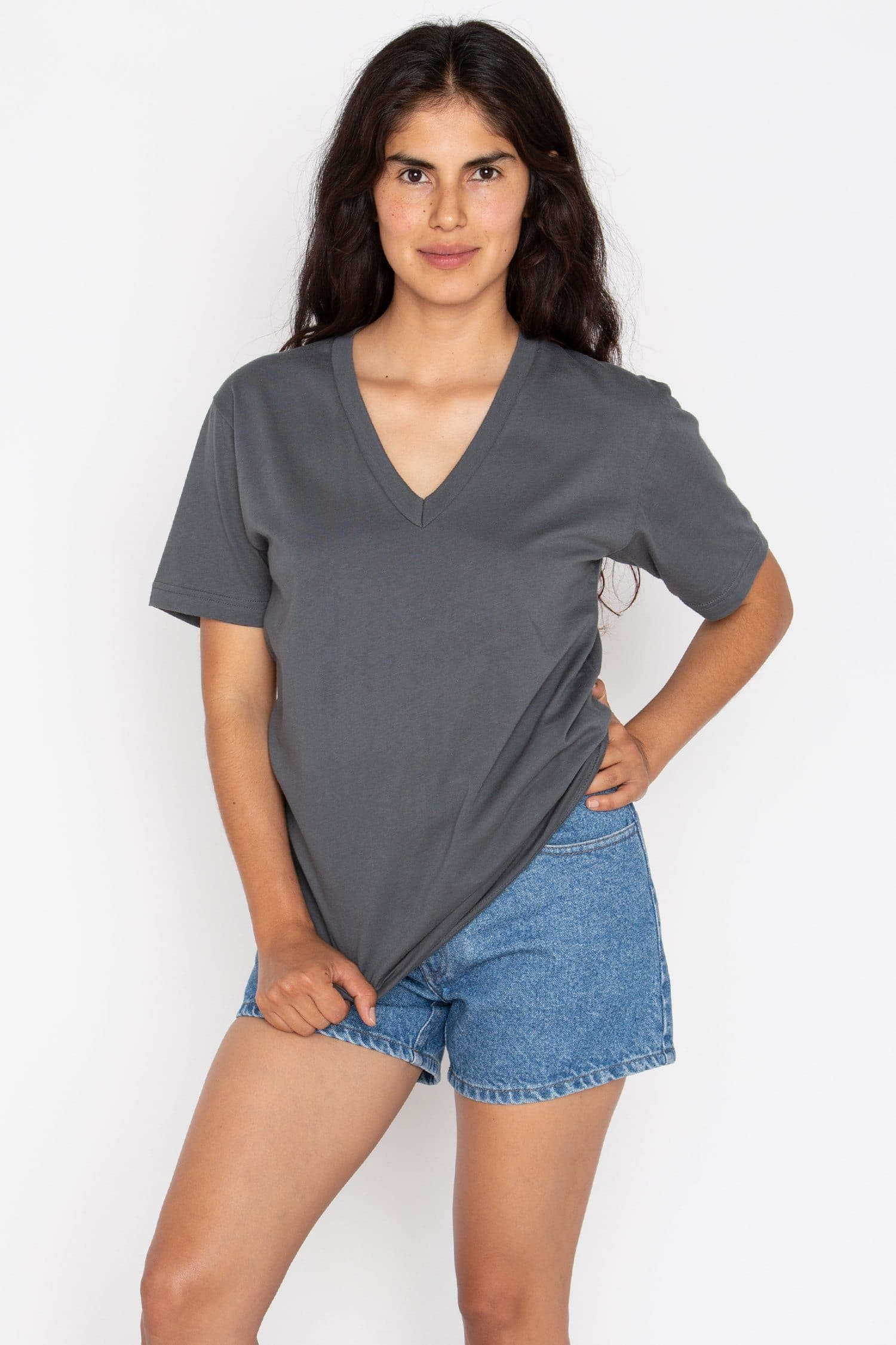 4.3 OZ FINE JERSEY V-NECK 6