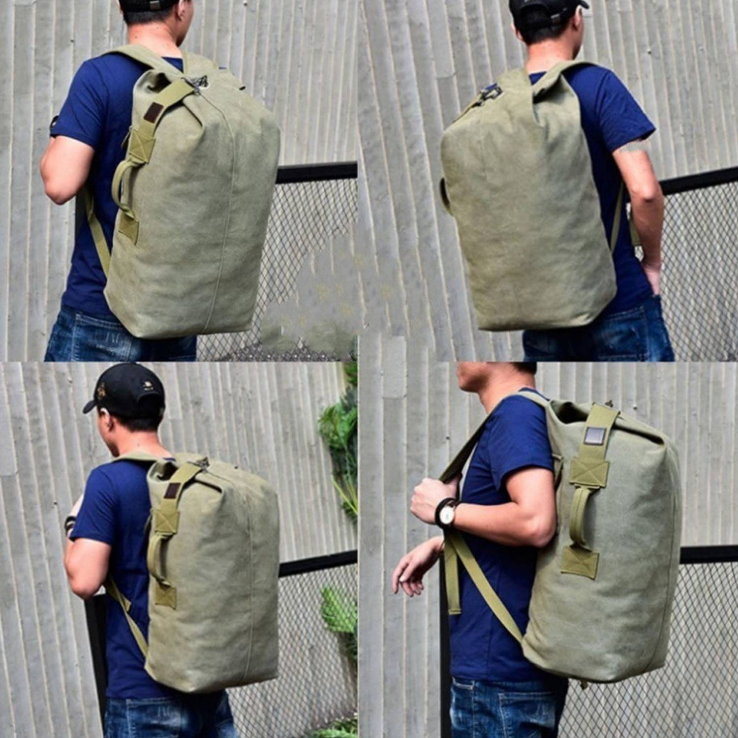 Multifunction Large Capacity Canvas Hiking Backpack 6