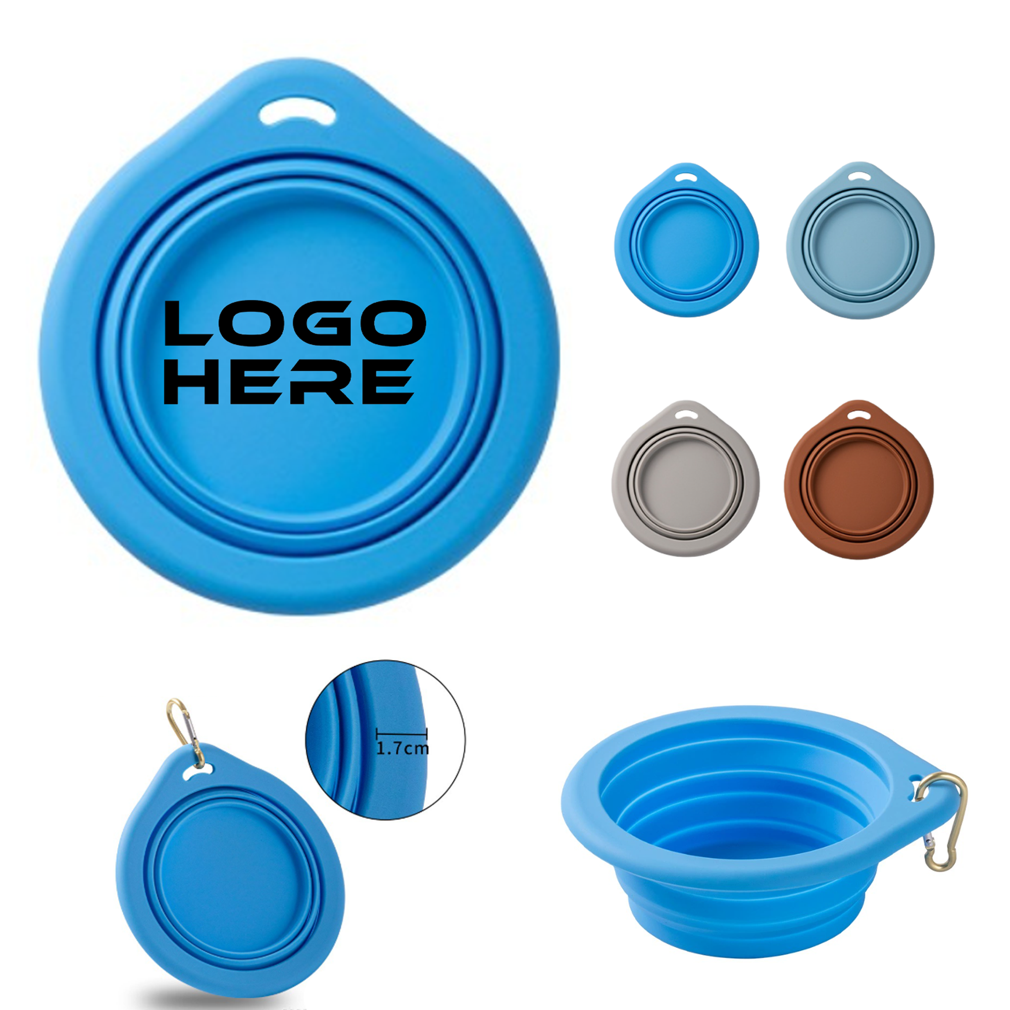 Silicone Pet Bowl with Carabiner 2