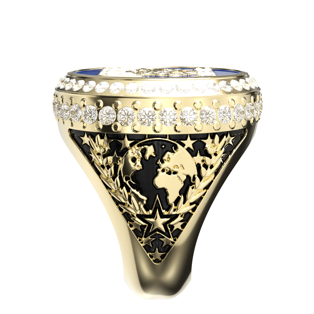 Custom World Class Ring w/ Custom Top & Stock Sides 2