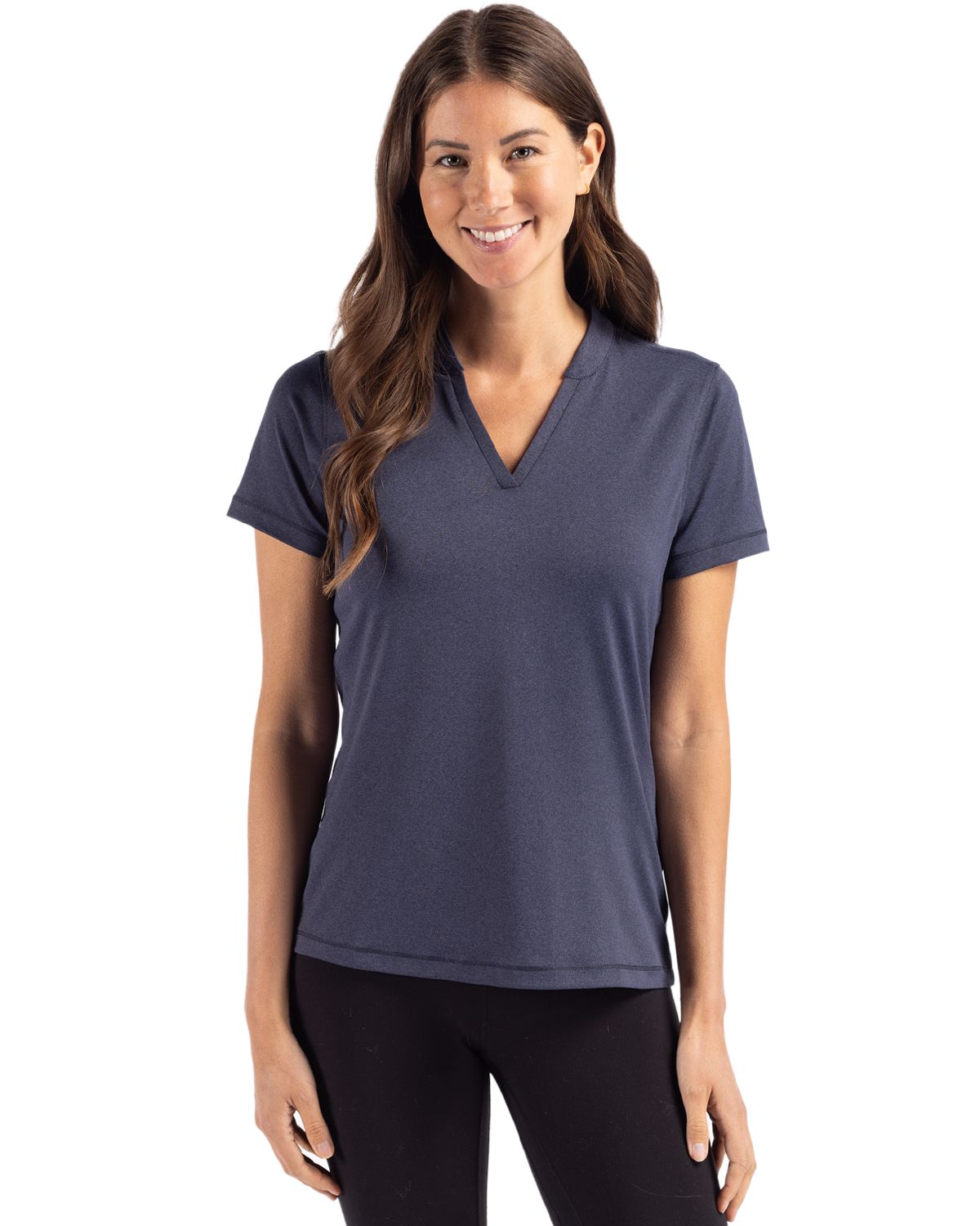 Cutter & Buck Forge Recycled Four-Way Stretch Heathered Womens Blade Top 51