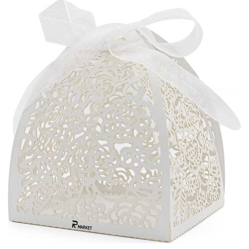 Elegant Ribbon Trio Box crafted from pearlescent art paper 3