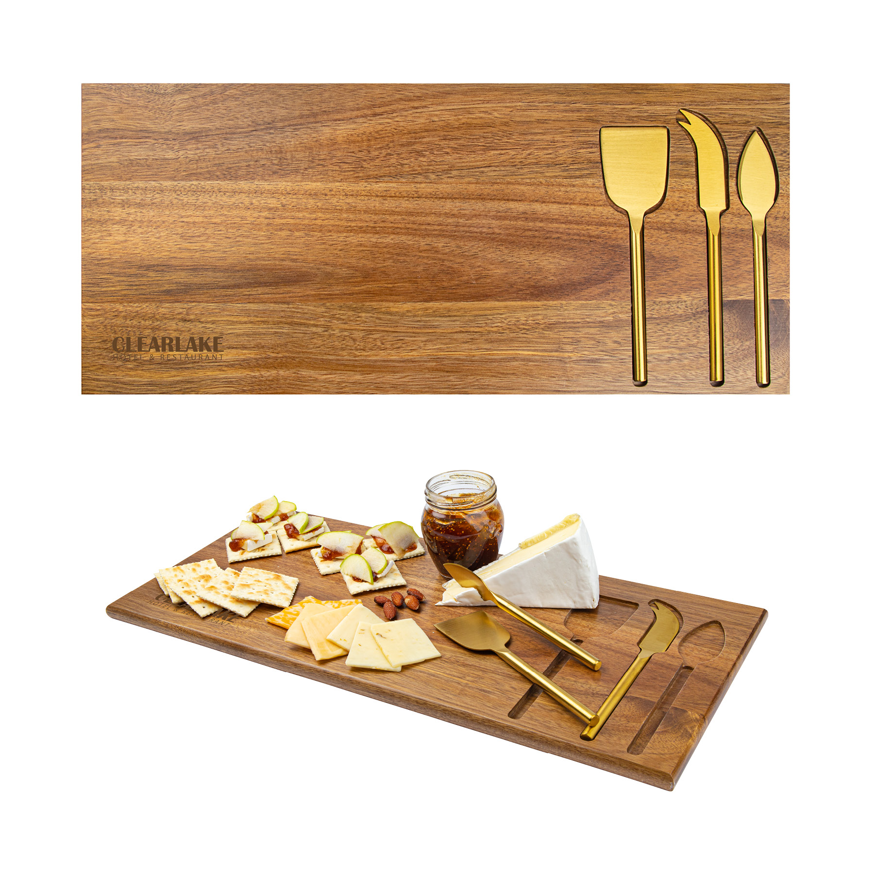 Wright 4-Piece Acacia Wood Serving Set 9