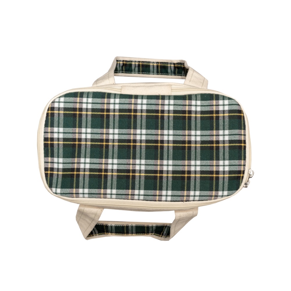 18 oz Insolated Plaid Cooler Tote 4