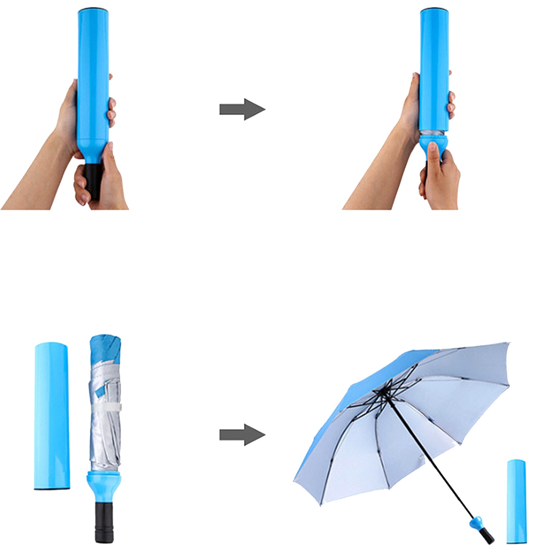 Folding Wine Bottle Rain Umbrella 1
