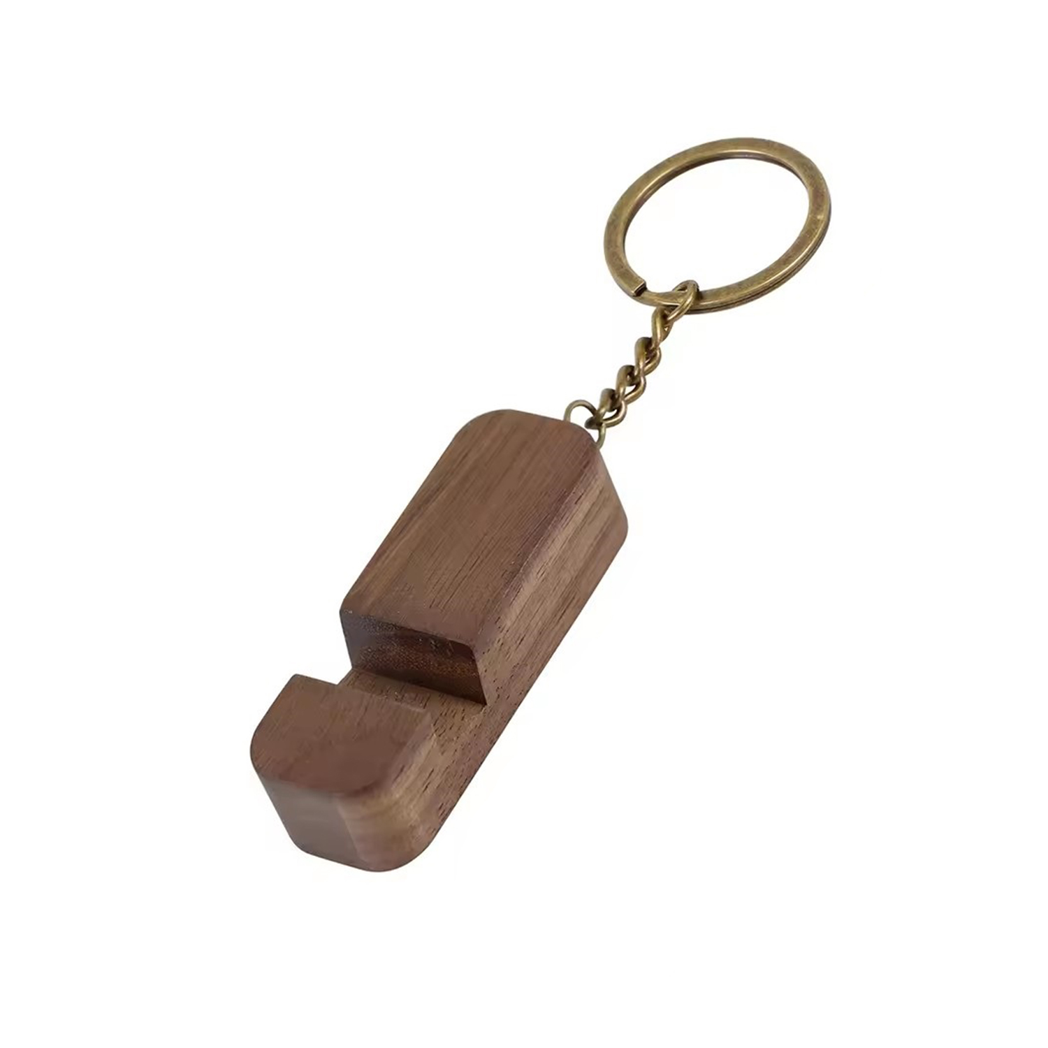 2-in-1 Wooden Phone Holder Keychain 6
