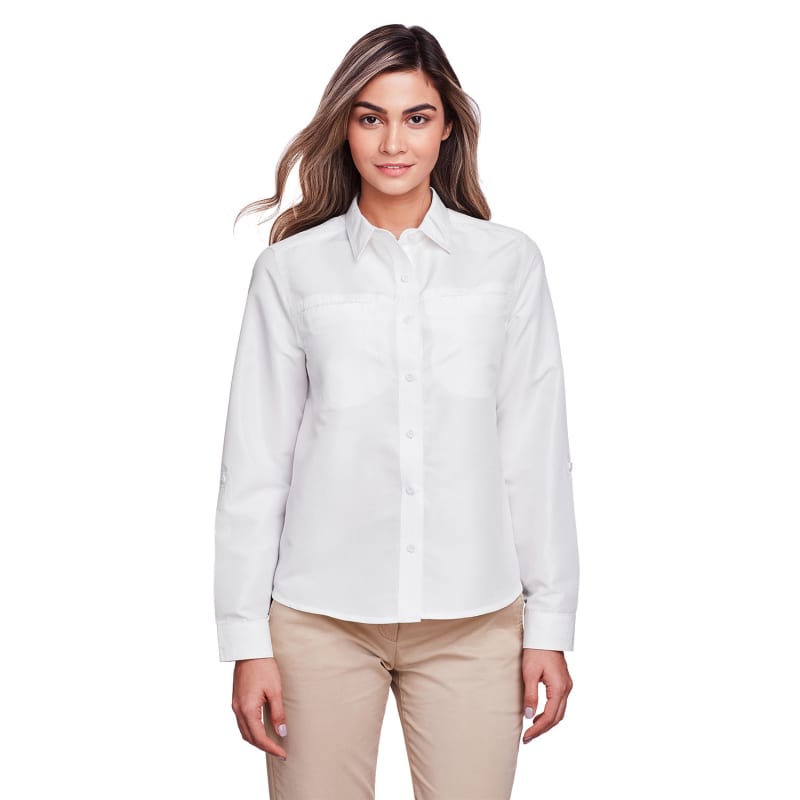 Harriton Ladies' Key West Long-Sleeve Performance Staff Shirt 13