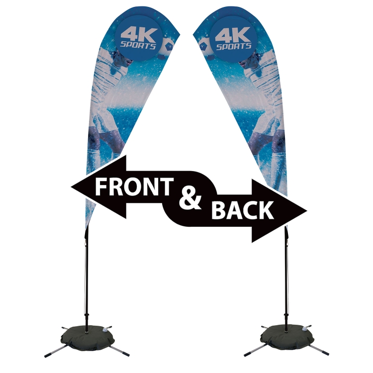 8' Streamline Teardrop Sail Sign Flag Kit (Double-Sided with Scissor Base) 9
