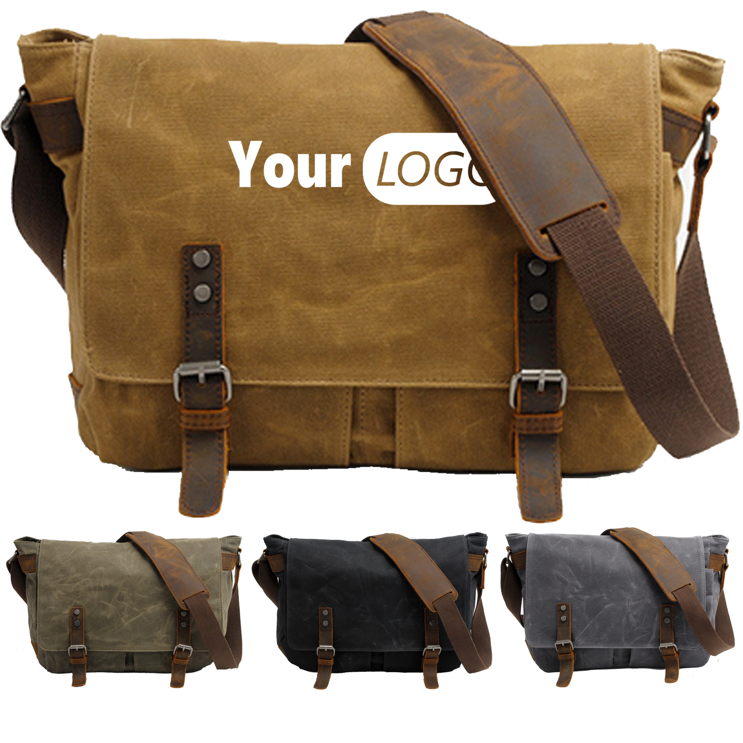 Men's Canvas Crossbody Bag 2