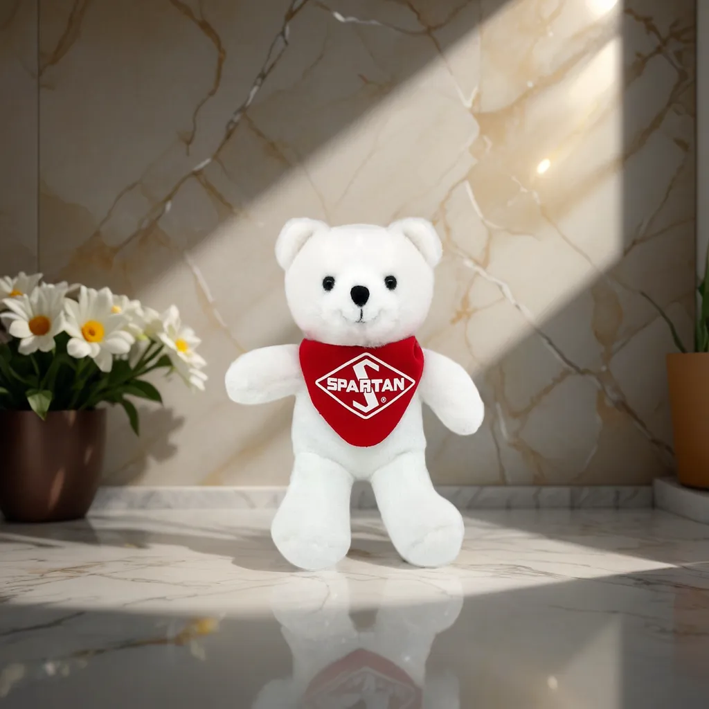 7" White Beanie Bear 5
