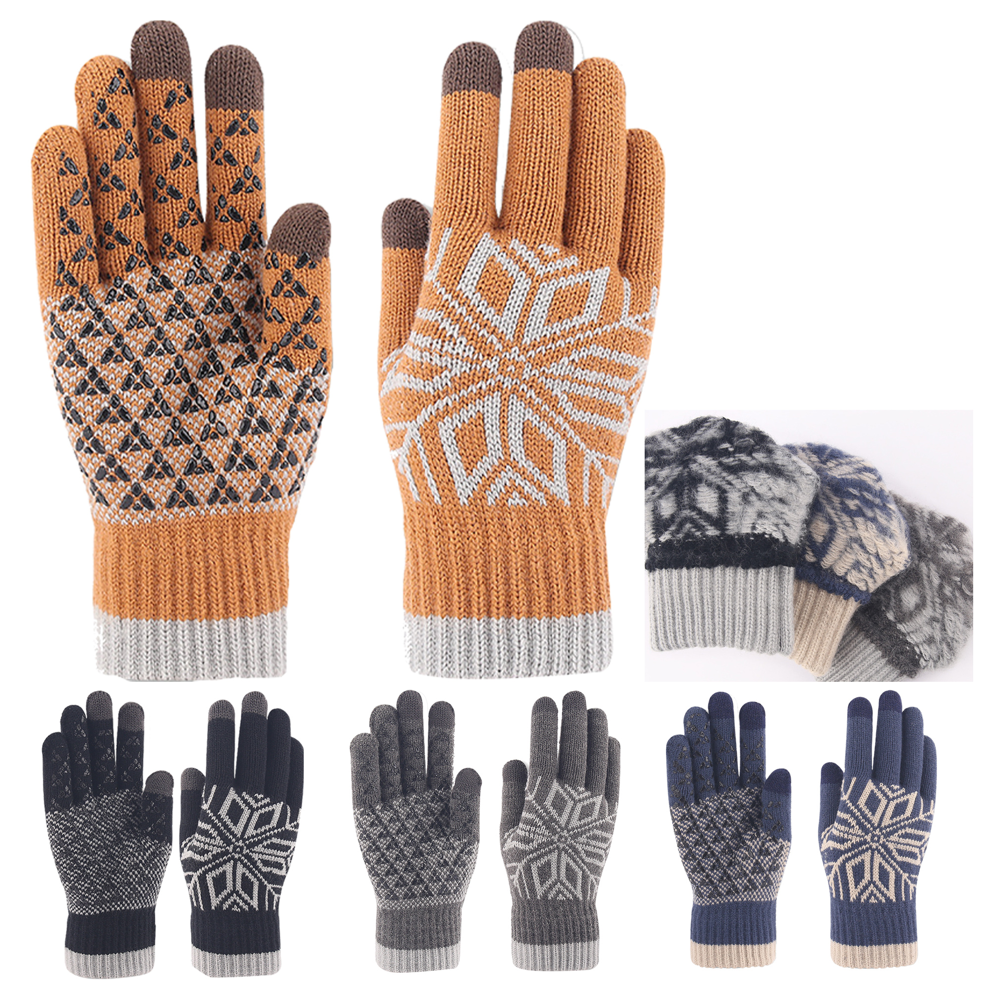 Thickened Non-Slip Warm Touch Screen Gloves 2