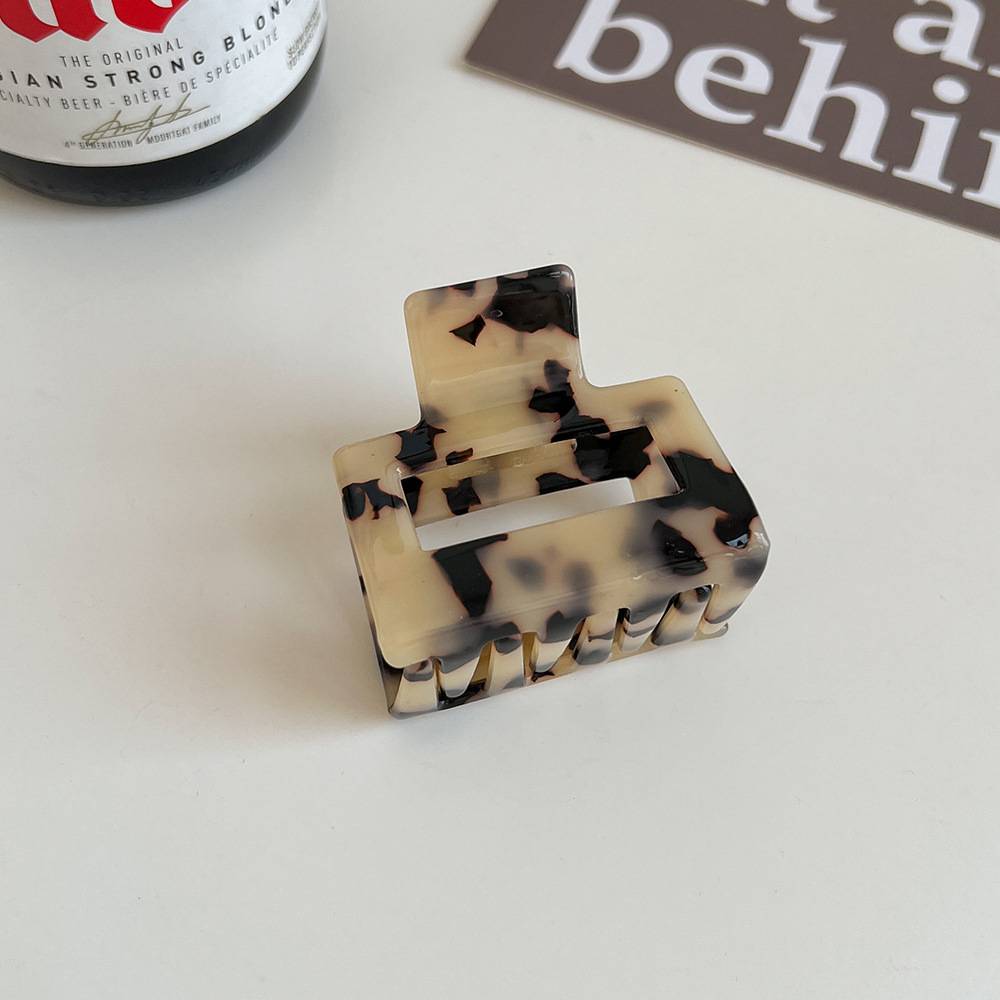 Plastic Small square acetate hair clip 5