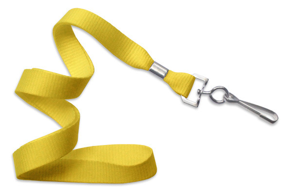 5/8" Blank Lanyard w/Swivel Hook (Yellow) 2