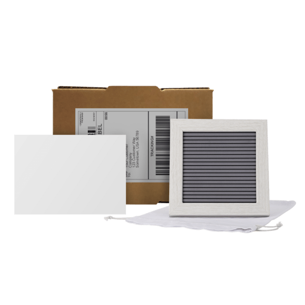 Cipher Wood Frame with Plastic Letter Board Mailer Kit 2