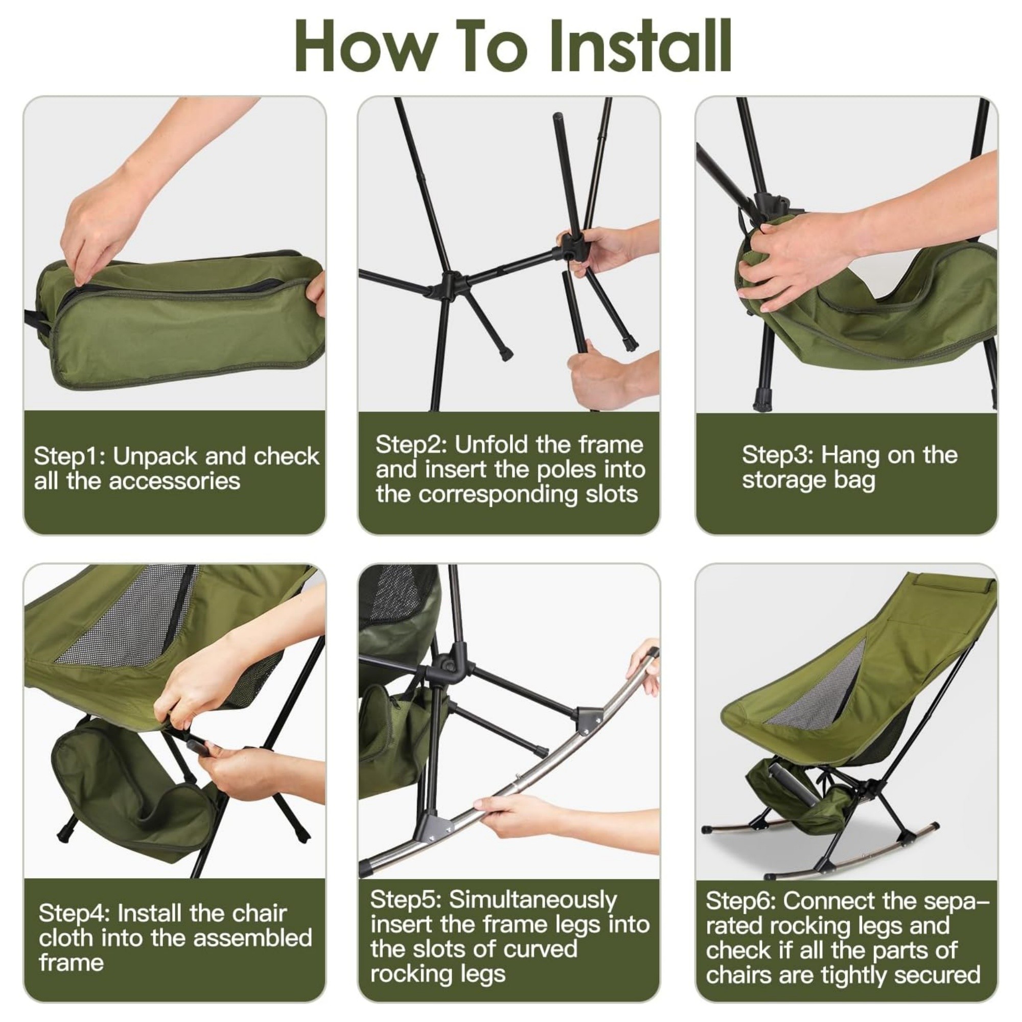 Folding Rocking Camping Chair 4