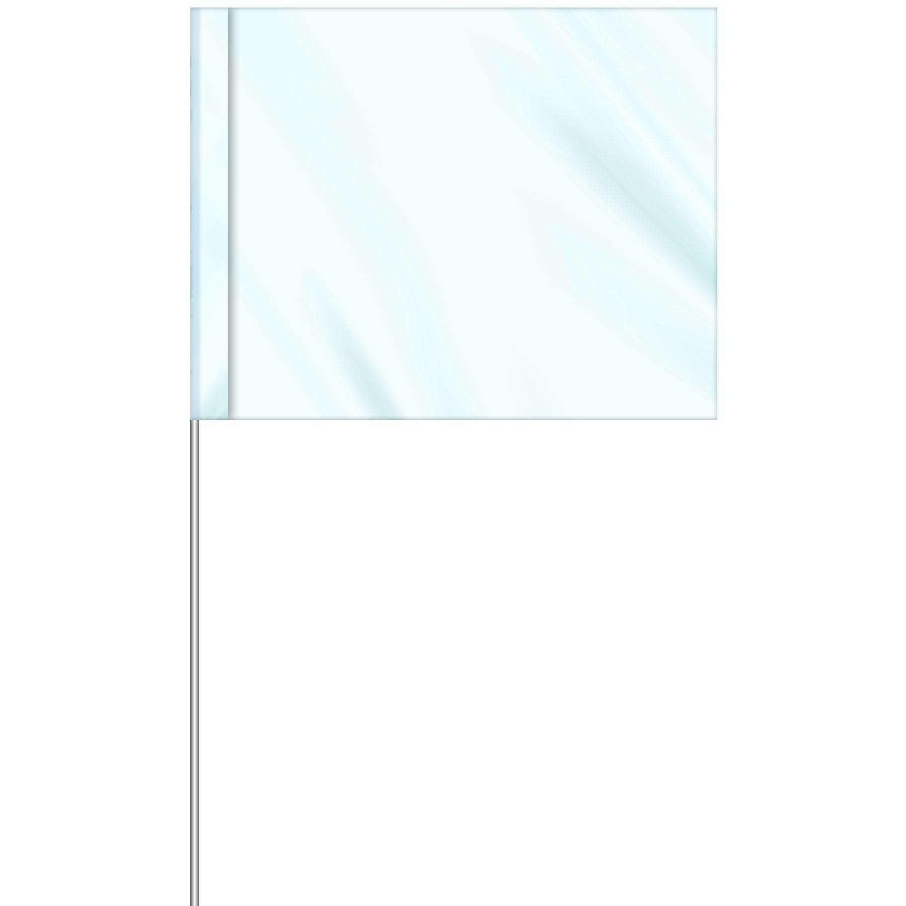 1-Color 4" x 5" Custom Vinyl Marking Flag w/ 18" Fiberglass Staff 3