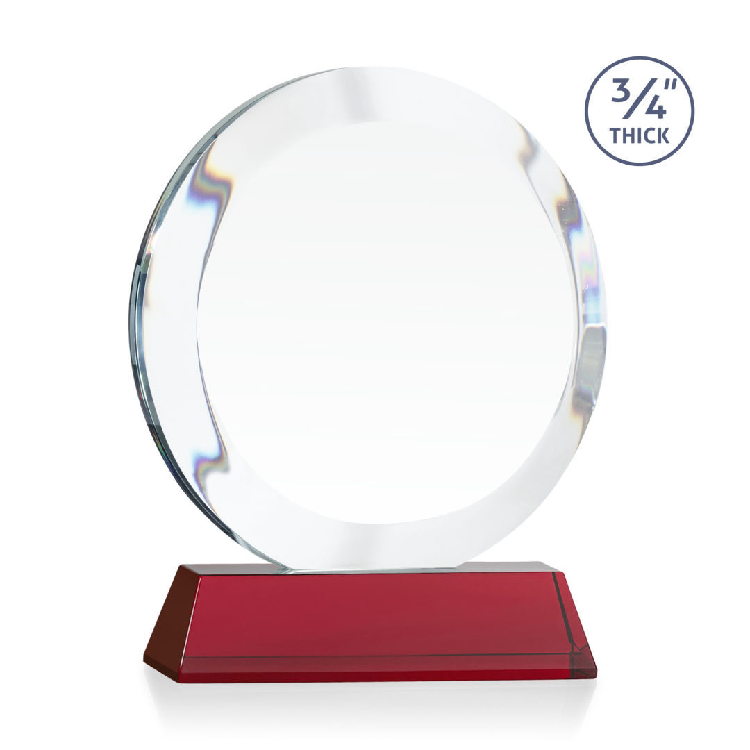 Gibralter VividPrint™ Award on Newhaven Base - Red 7