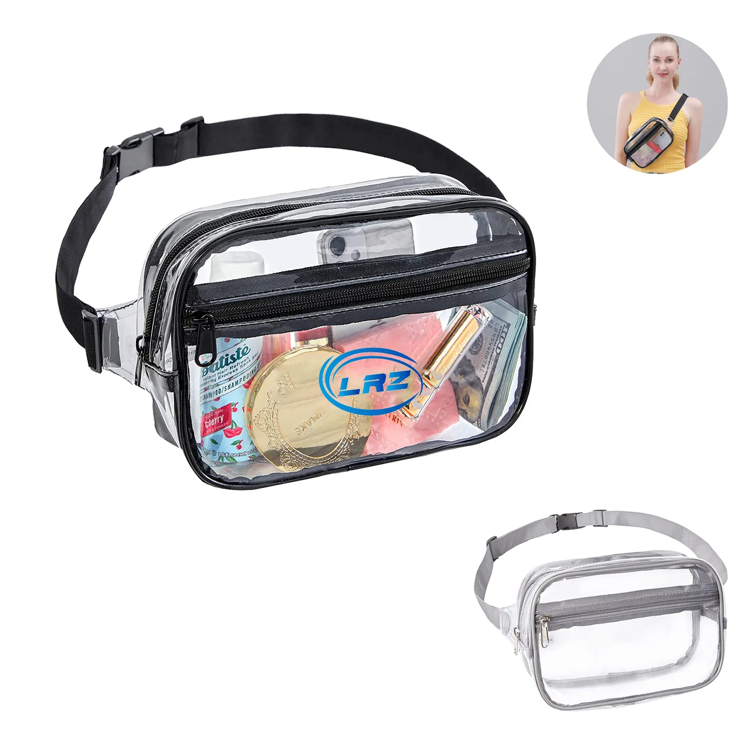 Waterproof Clear Fanny Waist Pack with Adjustable Strap 2