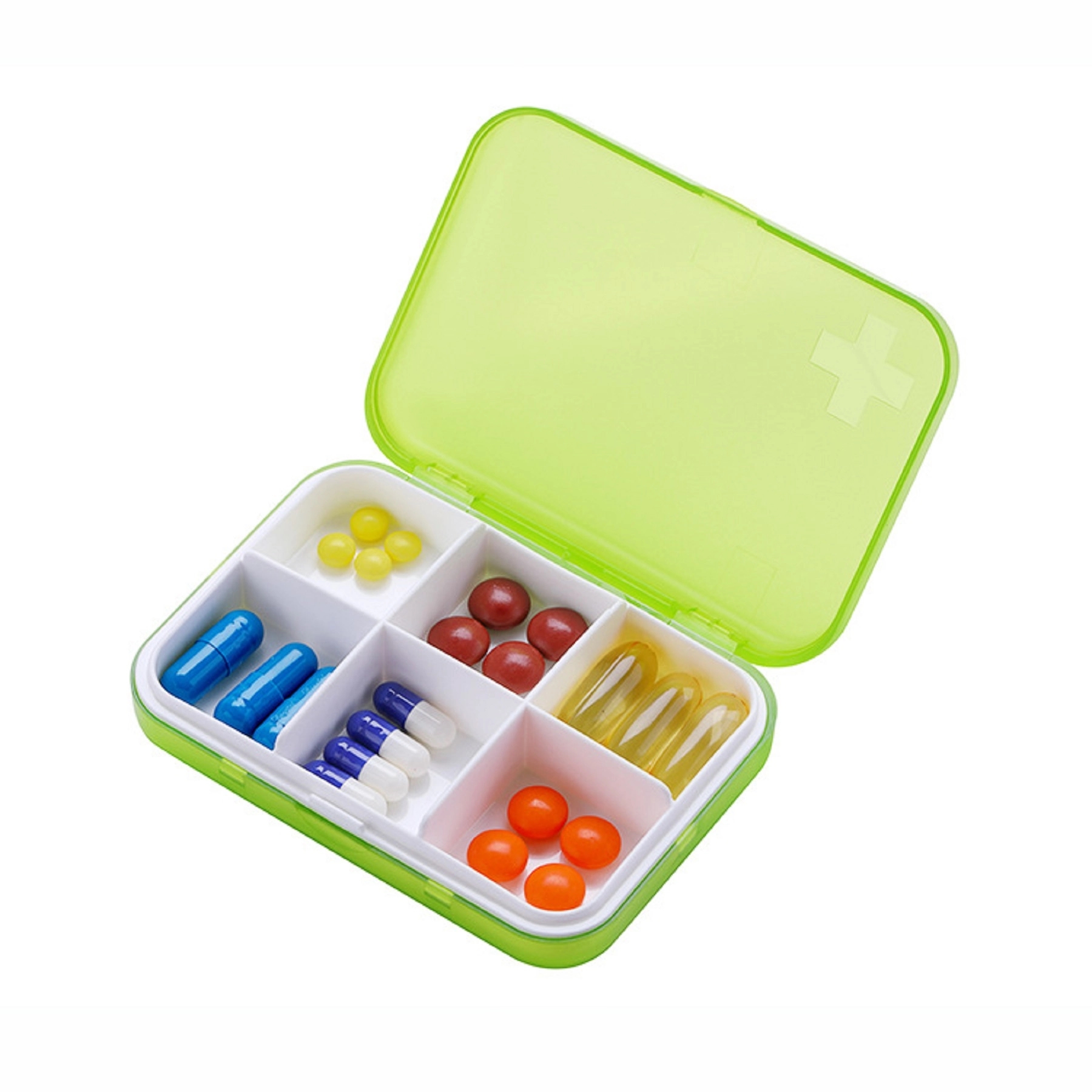 6 Compartments Square Medicine Storage Box 4
