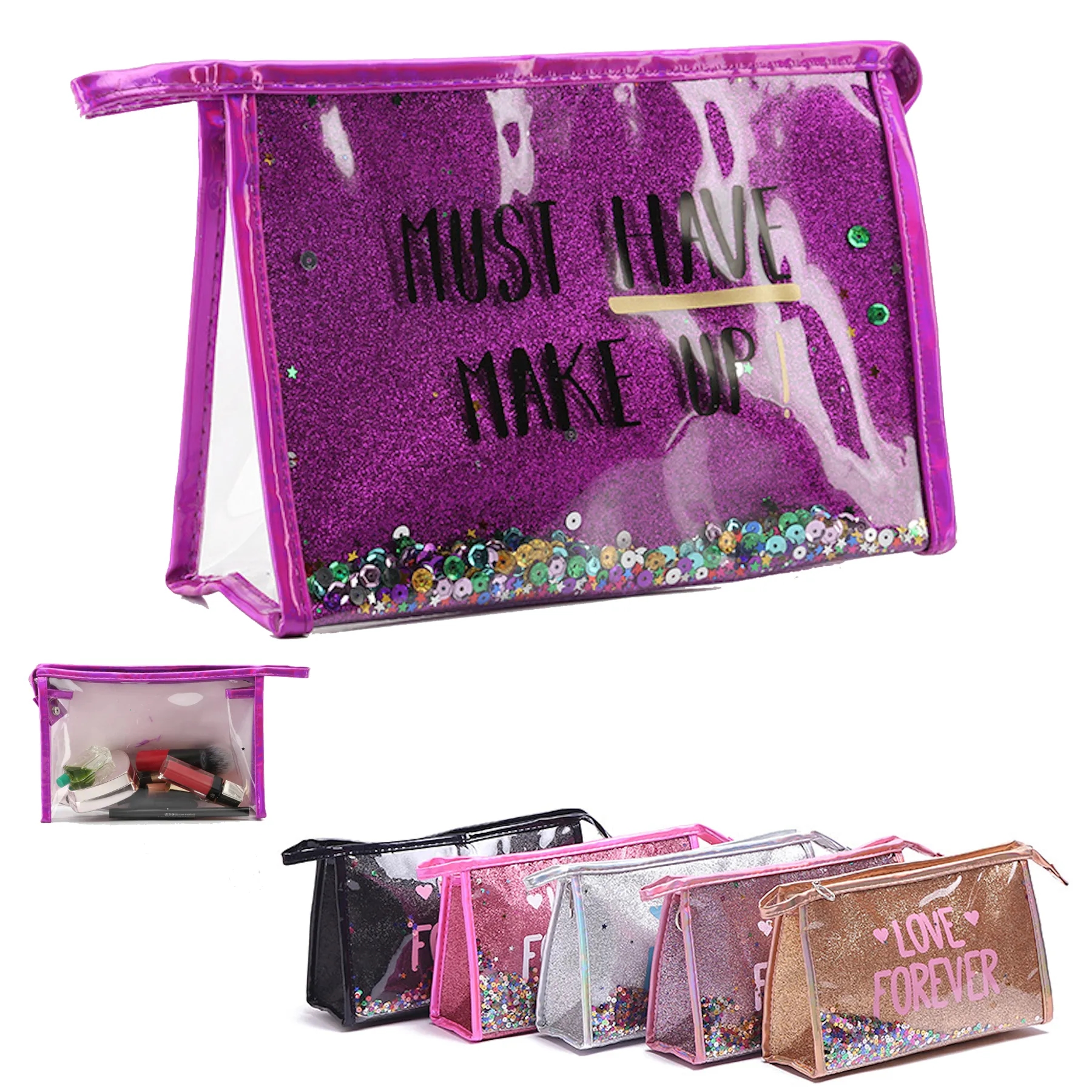 Fashion Creative Sequin Glitter Toiletry Pouch Cosmetic Bag 1
