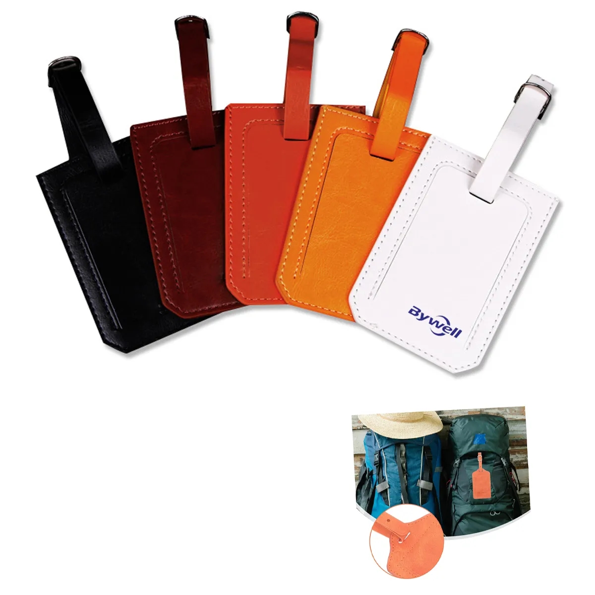 PU Holders Baggage Label Identifier with Straps 3
