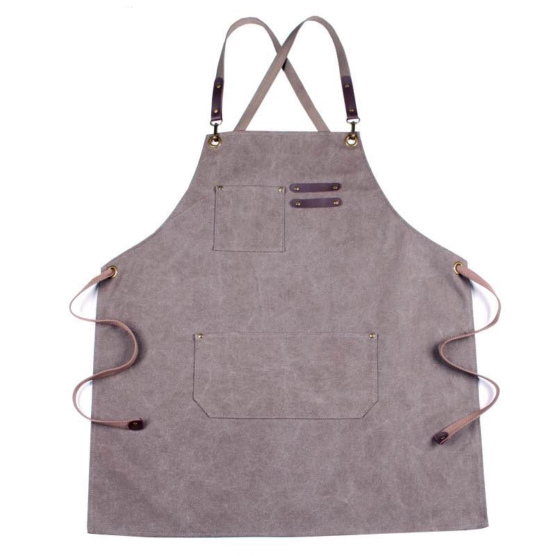 Kitchen Style Washed Canvas Apron 4