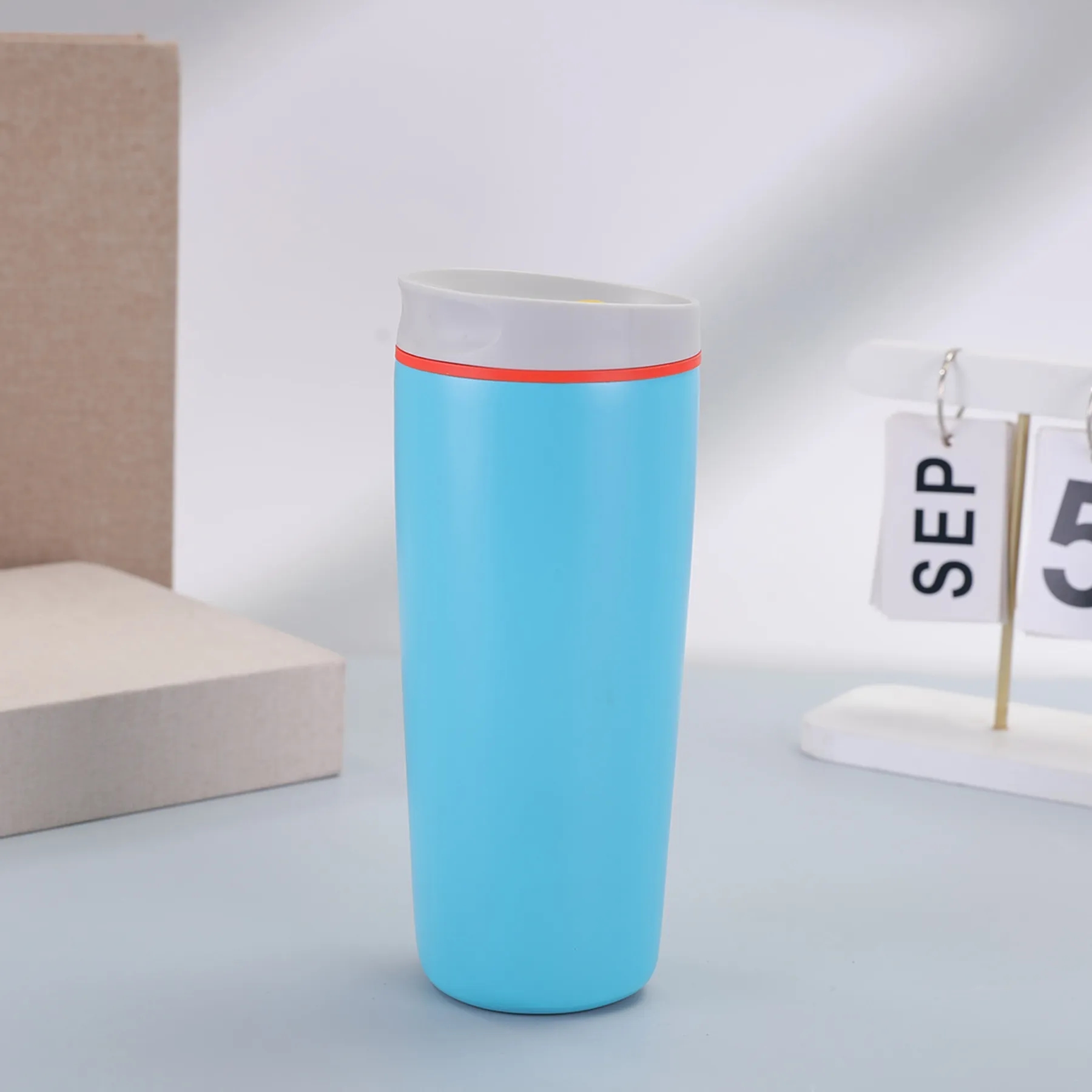 20 Oz. Double Wall Stainless Steel Vacuum Bounce Lid Tumbler 7