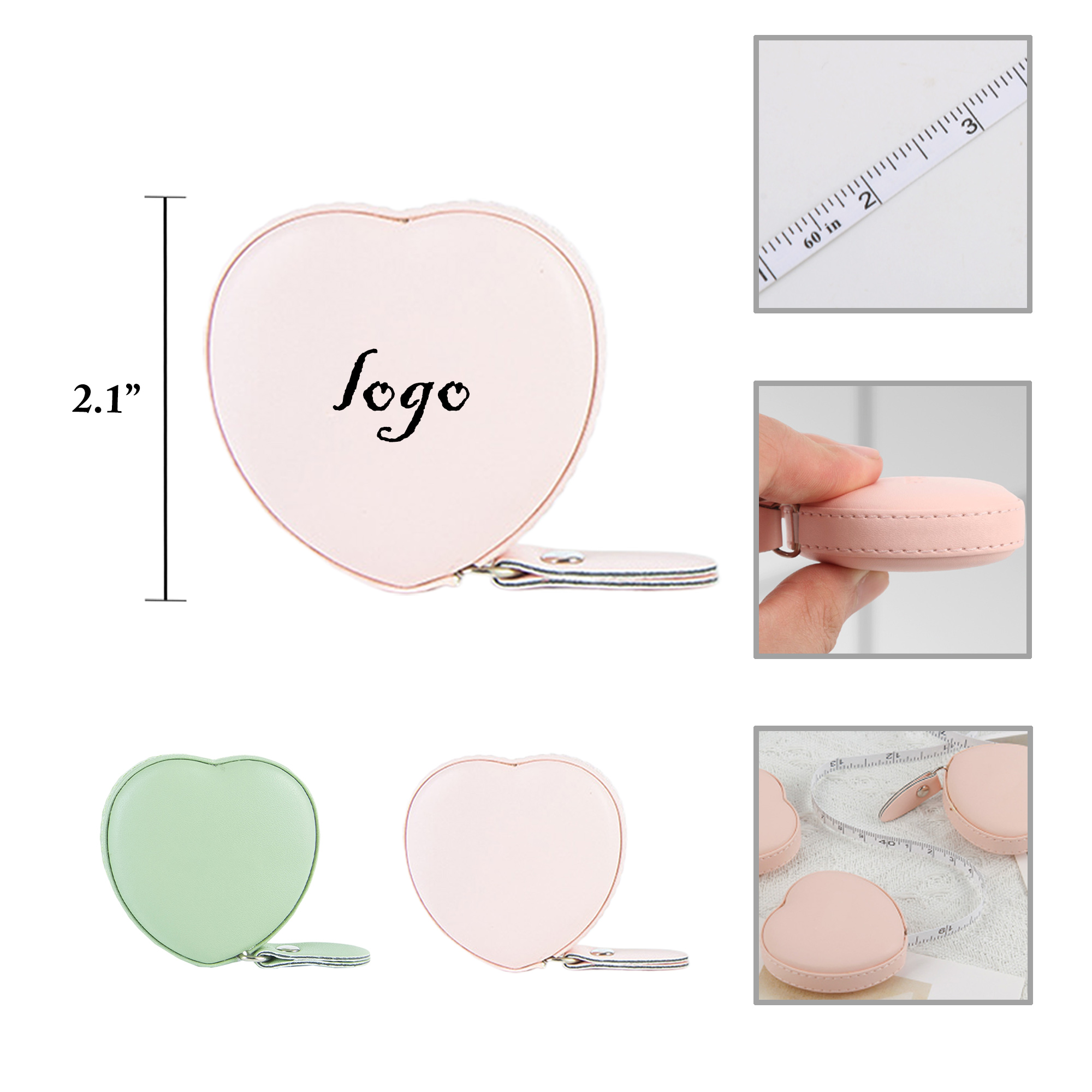 MOQ50 Heart Shaped Retractable Measuring Tape 3
