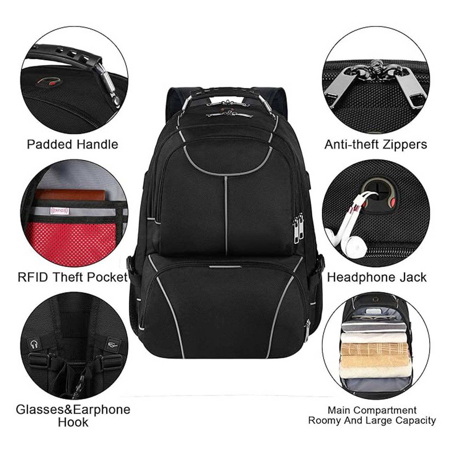 17L Insulated Laptop Backpack w/ Built-in Lunch Cooler 6