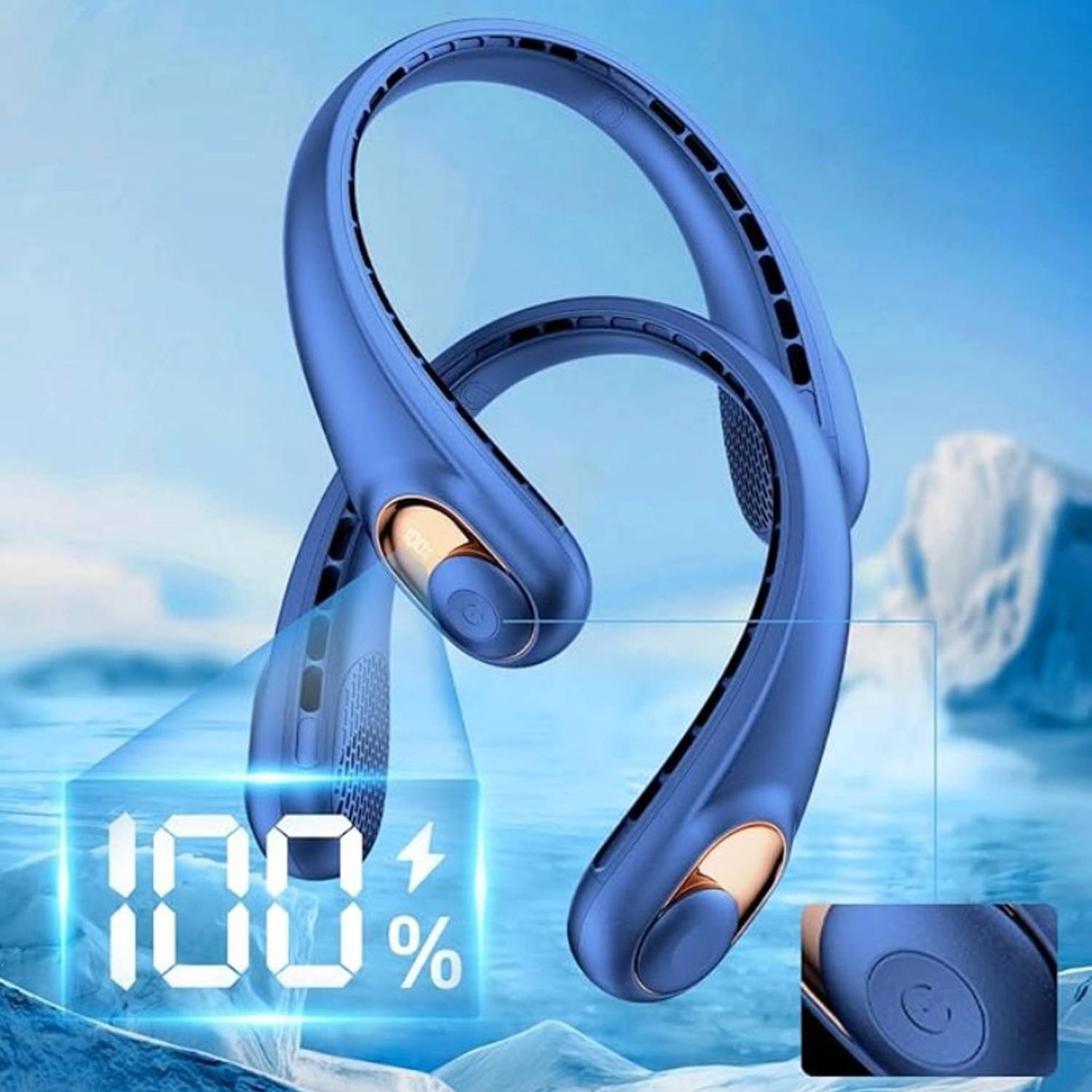 Portable USB Charging Neck Fan w/ Quiet Design 7
