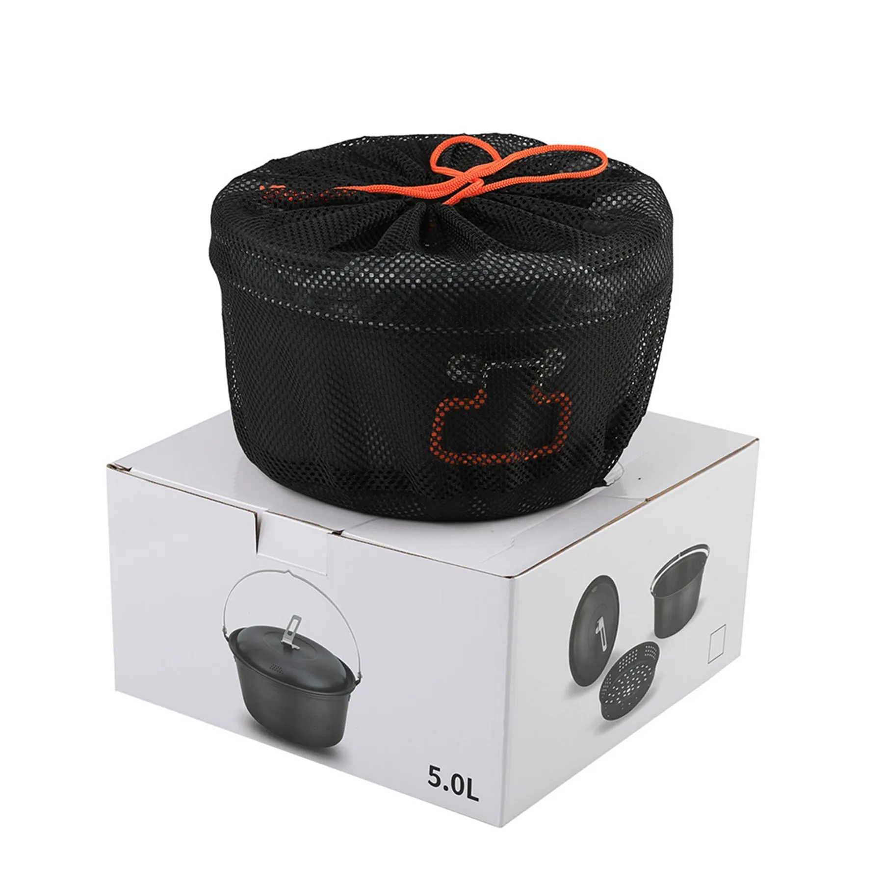 Alloy Outdoor Camping Double Ear Folding Pot 3
